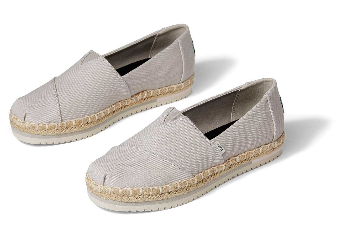 Toms Espadryle Damskie Szare - Alpargata Platform - 28TGCAYPU